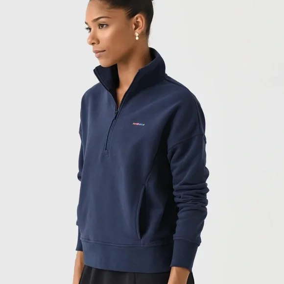 Gfore I Hate French Terry Quarter Zip Golf Pullover Twilight - SP24 Women